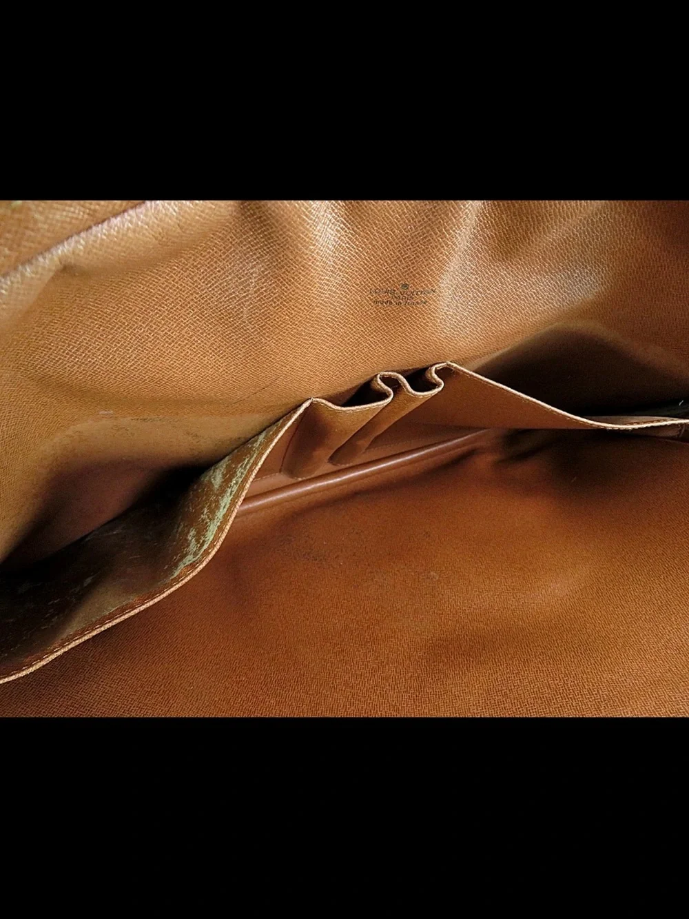 Louis Vuitton Monogram Canvas Briefcase with Tan Leather Trim